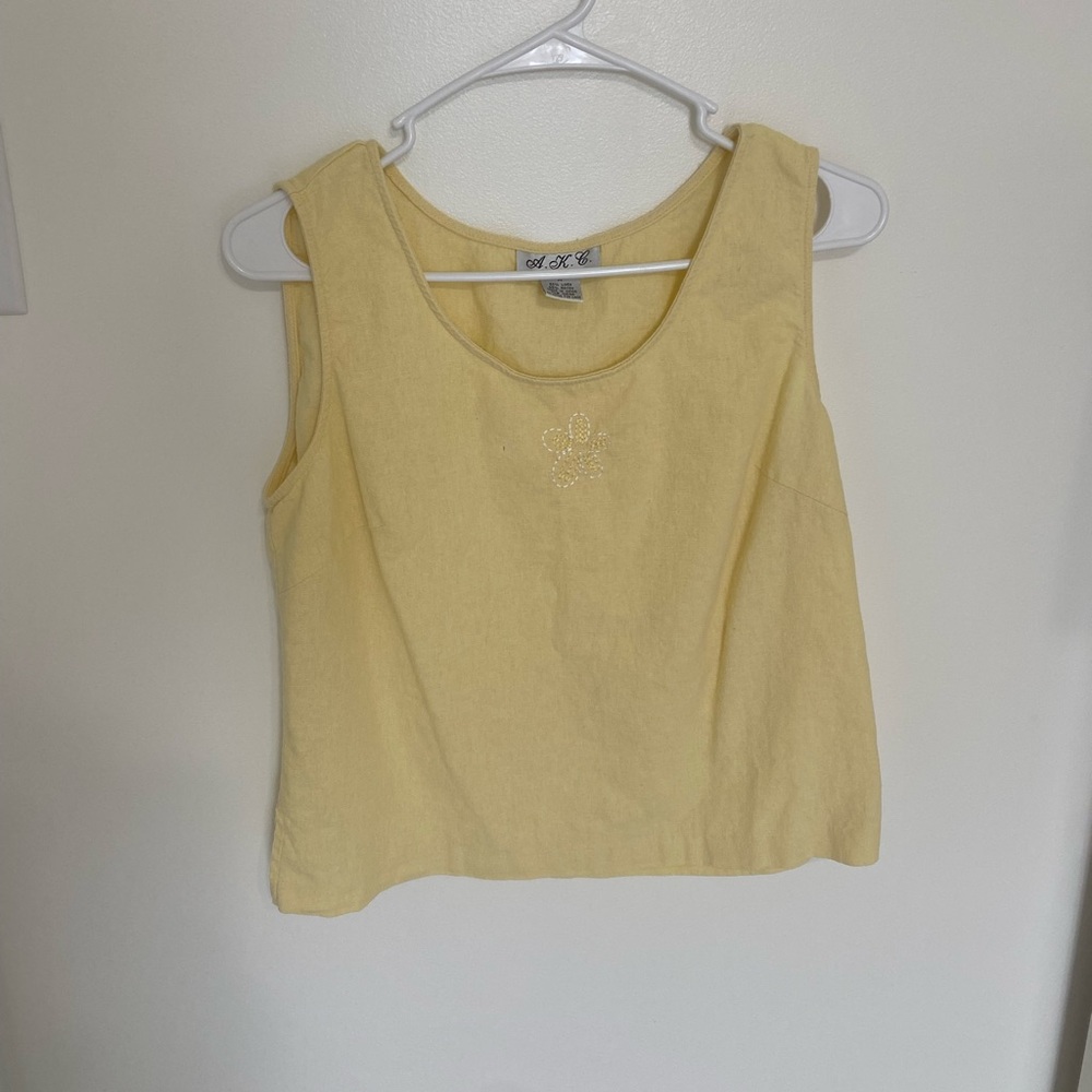 Vintage linen tank top